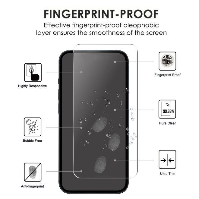 Xiaomi Poco F6 Pro 5G Schutzglas Displayschutz - Panzer Glas - 0.3mm dick - transparent