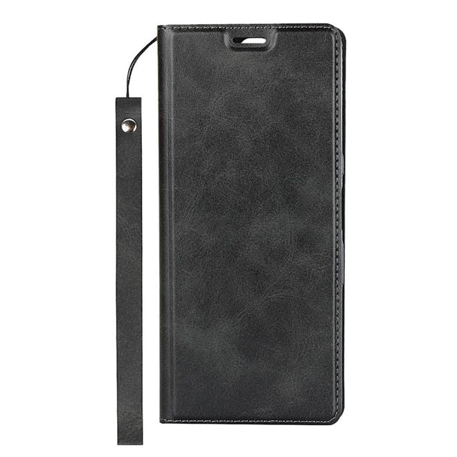 Sony Xperia 10 Plus Handy Hülle - Classic II Leder Bookcover Series - schwarz
