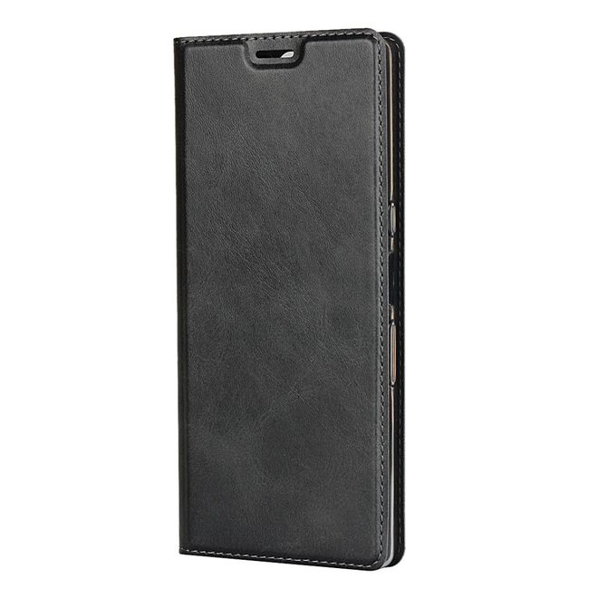 Sony Xperia 10 Plus Handy Hülle - Classic II Leder Bookcover Series - schwarz