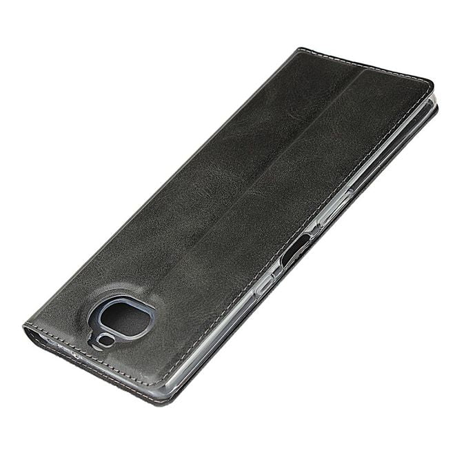 Sony Xperia 10 Plus Handy Hülle - Classic II Leder Bookcover Series - schwarz