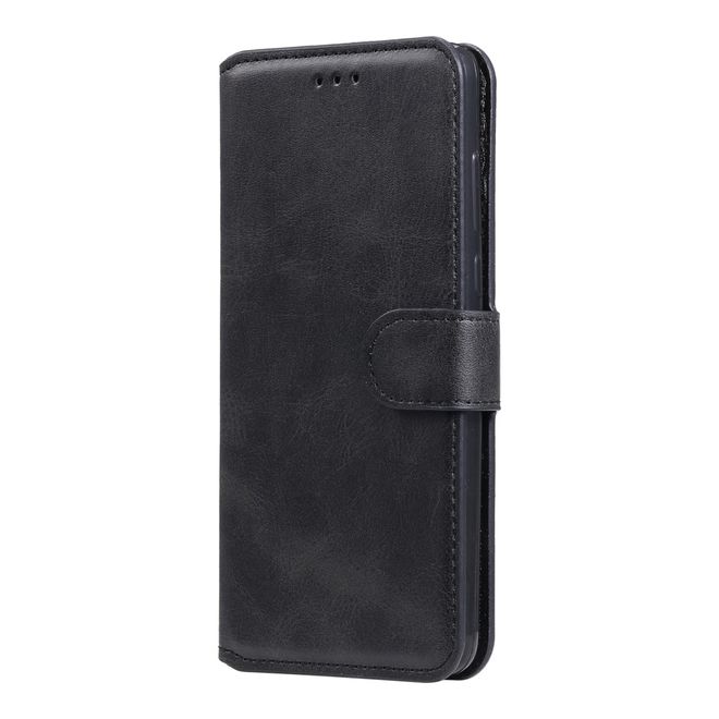 Google Pixel 5 Handy Hülle - Classic II Leder Bookcover Series - schwarz