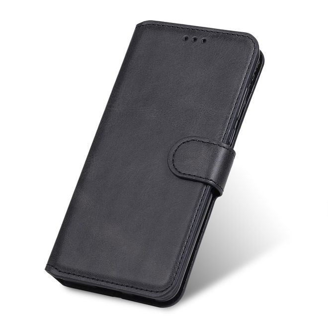 Google Pixel 5 Handy Hülle - Classic II Leder Bookcover Series - schwarz