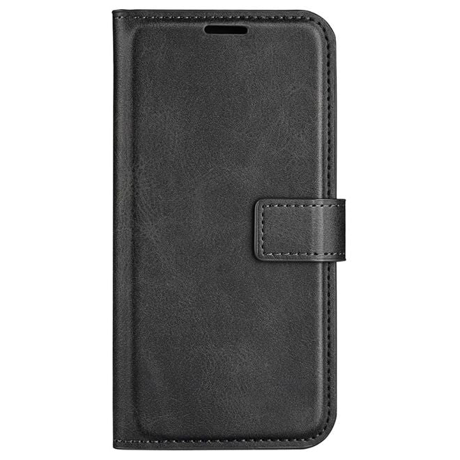 iPhone 16 Pro Handy Hülle - Classic II Leder Bookcover Series - schwarz
