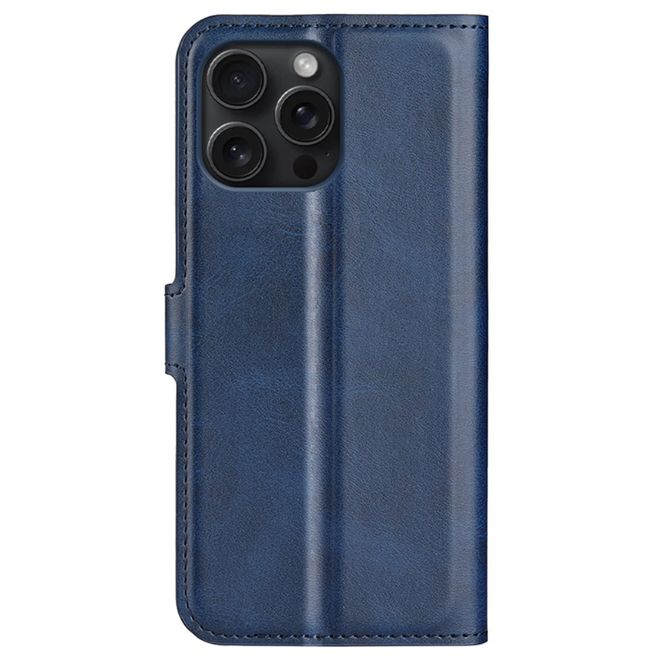 iPhone 16 Pro Phone Case - Classic II Leather Bookcover Series - Blue