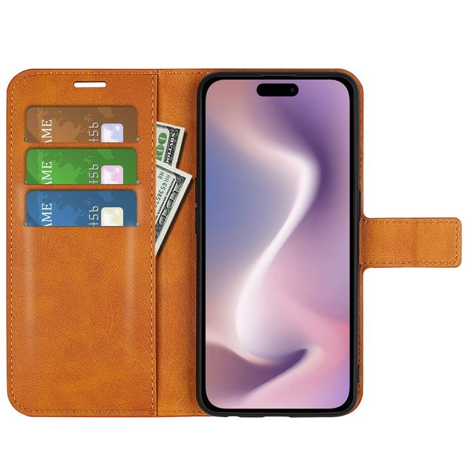 iPhone 16 Pro Max Phone Case - Classic II Leather Bookcover Series - Yellow