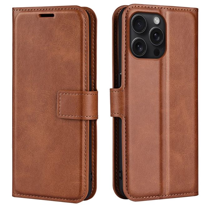 Étui pour iPhone 16 Pro Max - Collection Classic II en cuir - Marron clair