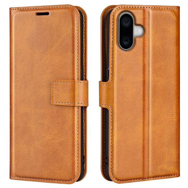 Étui pour iPhone 16 Plus - Collection Classic II en cuir - Jaune