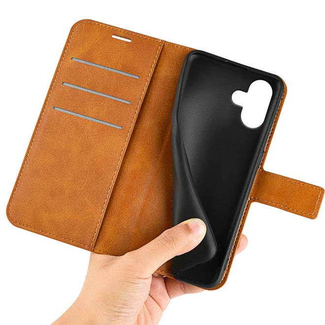 Étui pour iPhone 16 Plus - Collection Classic II en cuir - Jaune