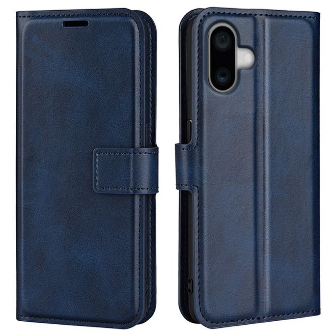 Étui pour iPhone 16 Plus - Collection Classic II en cuir - Bleu