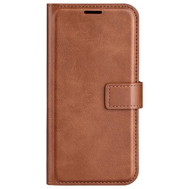 iPhone 16 Plus Phone Case - Classic II Leather Bookcover Series - Light Brown