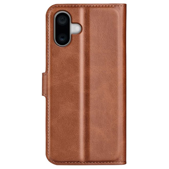 iPhone 16 Plus Phone Case - Classic II Leather Bookcover Series - Light Brown