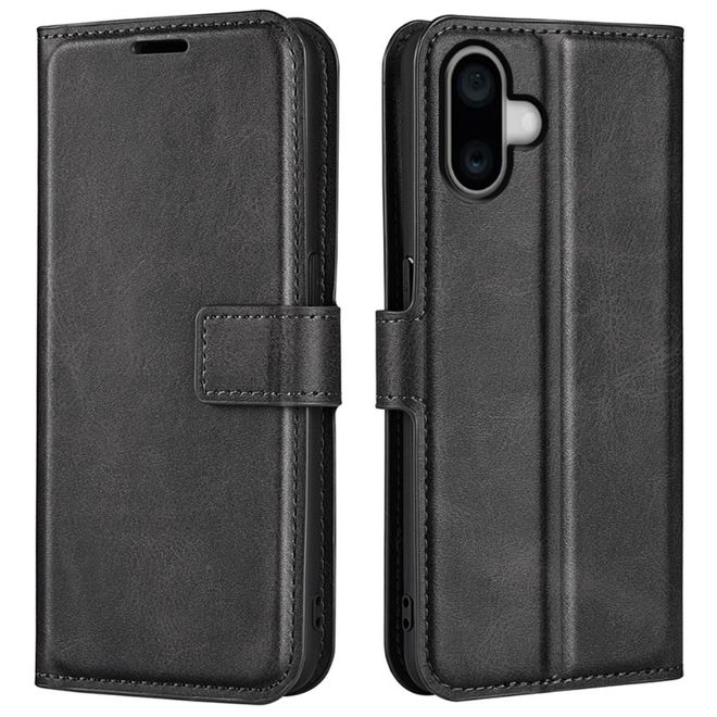 Étui pour iPhone 16 - Collection Classic II en cuir - Noir