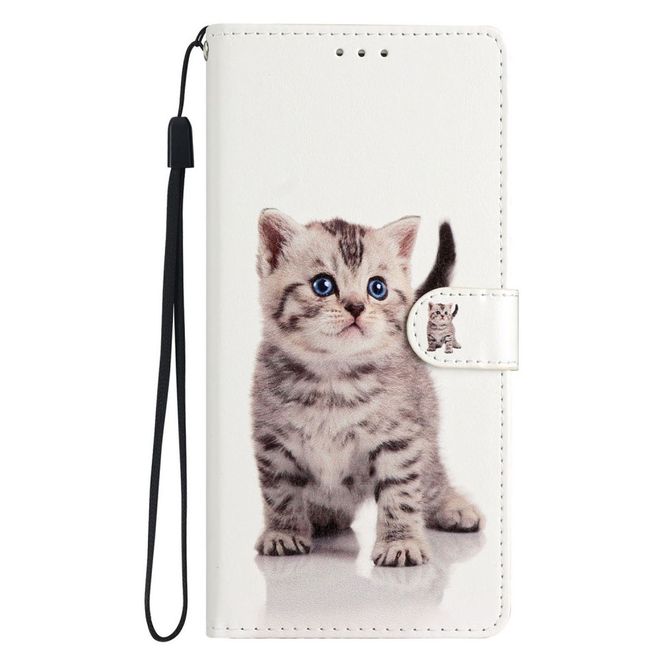 iPhone 16 Pro Max Phone Case - Leather Book Cover Image Series - Cute Cat