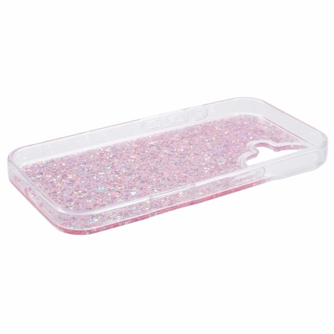 iPhone 16 Plus Handy Hülle - Glitzer TPU Softcase Series - pink