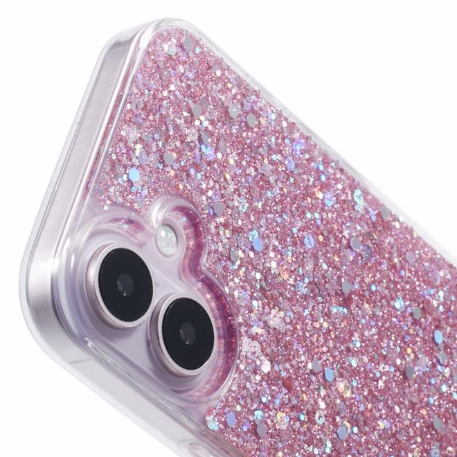 iPhone 16 Plus Handy Hülle - Glitzer TPU Softcase Series - pink