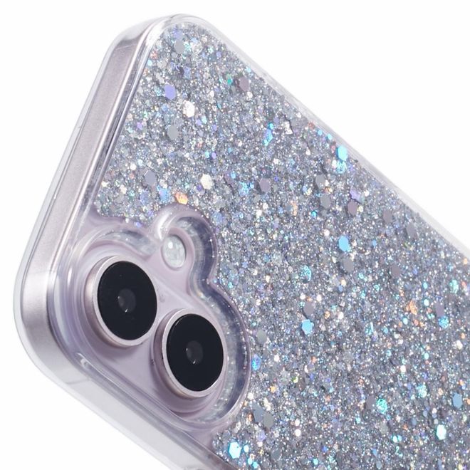 iPhone 16 Plus Phone Case - Glitter TPU Softcase Series - Silver