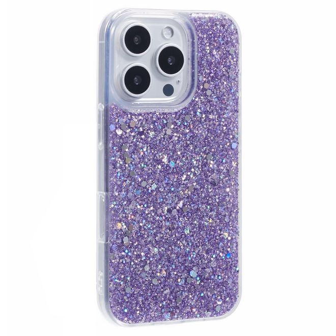 iPhone 16 Pro Max Phone Case - Glitter TPU Softcase Series - Purple
