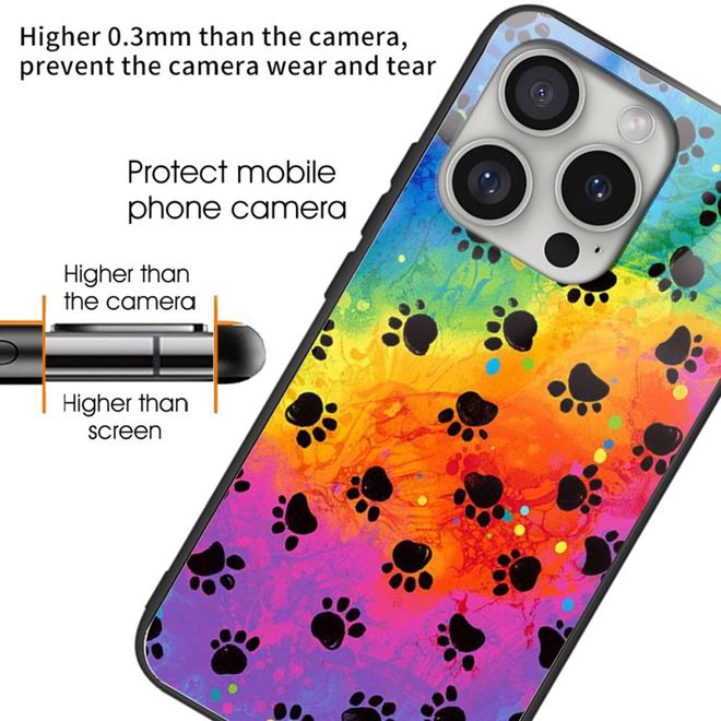 iPhone 16 Pro Max Case - Tempered Glass Hardcase with Soft TPU Edges - Footprint