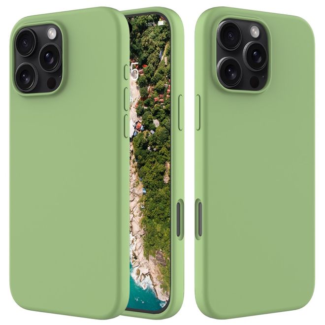 iPhone 16 Pro Max mobile phone case - soft case - Liquid Silicone Series - mint