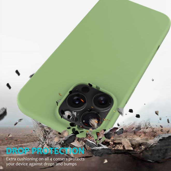 iPhone 16 Pro Max mobile phone case - soft case - Liquid Silicone Series - mint