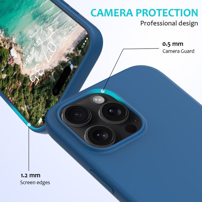 iPhone 16 Pro Max Phone Case - Softcase - Liquid Silicone Series - Blue