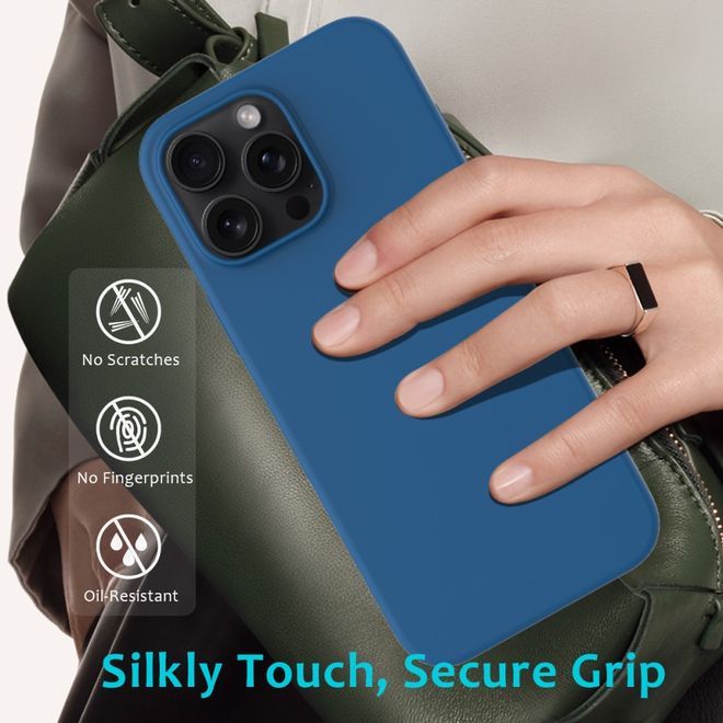 iPhone 16 Pro Max Phone Case - Softcase - Liquid Silicone Series - Blue