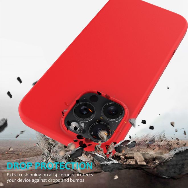 iPhone 16 Pro Max mobile phone case - soft case - Liquid Silicone Series - red