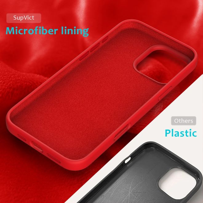 iPhone 16 Pro Max mobile phone case - soft case - Liquid Silicone Series - red