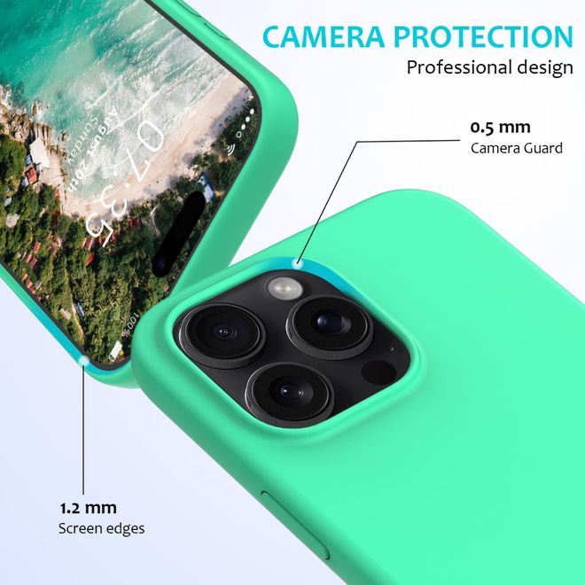 iPhone 16 Pro Max Phone Case - Softcase - Liquid Silicone Series - Green