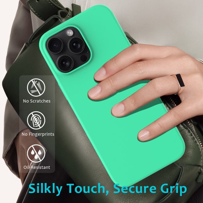 iPhone 16 Pro Max Phone Case - Softcase - Liquid Silicone Series - Green