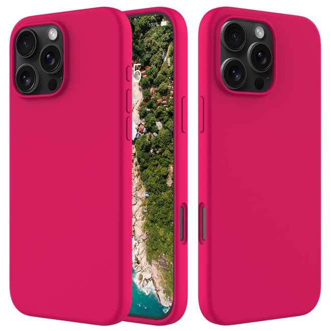 iPhone 16 Pro Max mobile phone case - soft case - Liquid Silicone Series - pink