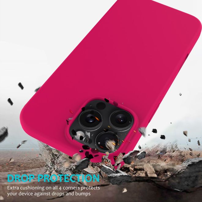 iPhone 16 Pro Max mobile phone case - soft case - Liquid Silicone Series - pink