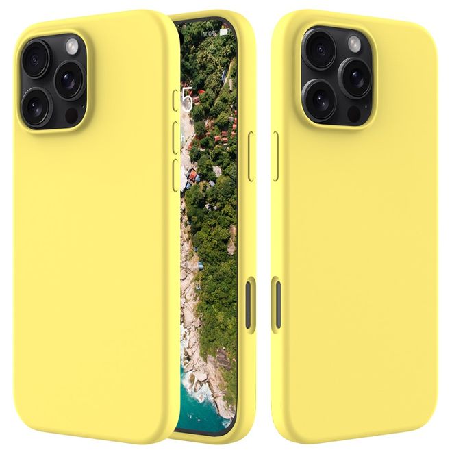 iPhone 16 Pro Max Phone Case - Softcase - Liquid Silicone Series - Yellow