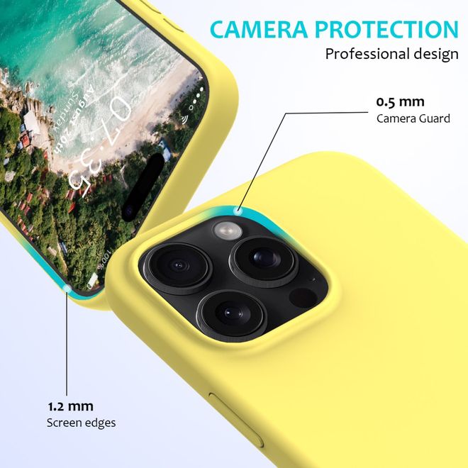 iPhone 16 Pro Max Phone Case - Softcase - Liquid Silicone Series - Yellow