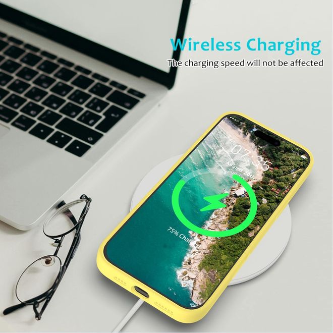 iPhone 16 Pro Max Phone Case - Softcase - Liquid Silicone Series - Yellow