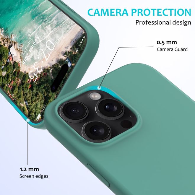 iPhone 16 Pro Max Phone Case - Softcase - Liquid Silicone Series - Dark Green