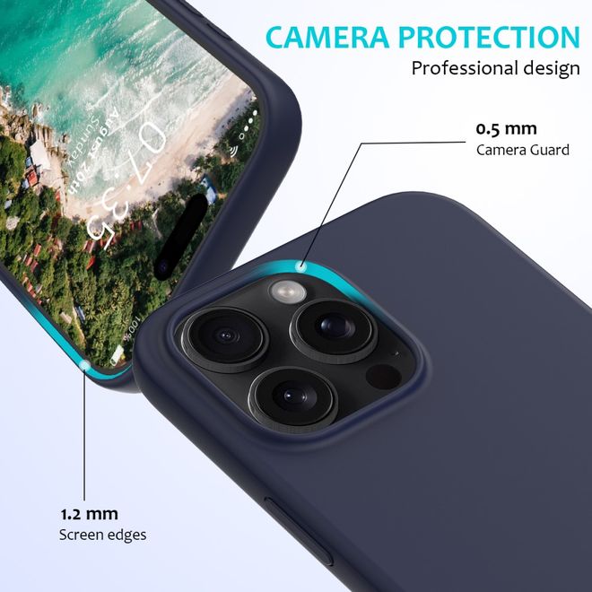 iPhone 16 Pro Max Phone Case - Softcase - Liquid Silicone Series - Dark Blue