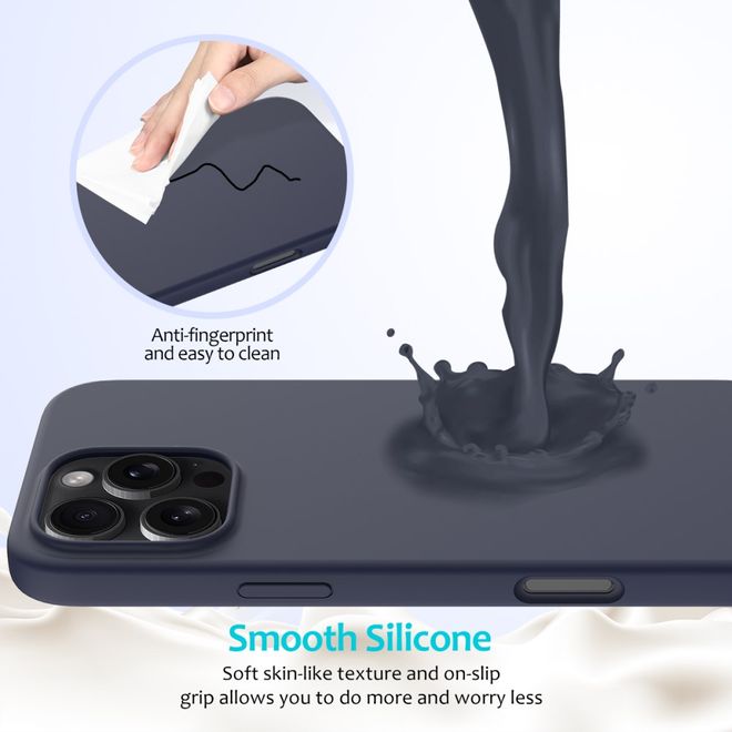 iPhone 16 Pro Max Phone Case - Softcase - Liquid Silicone Series - Dark Blue