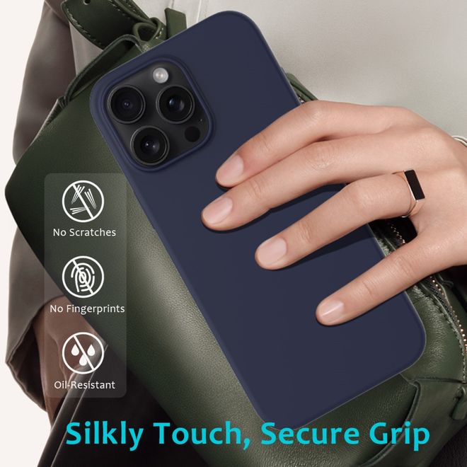 iPhone 16 Pro Max Phone Case - Softcase - Liquid Silicone Series - Dark Blue