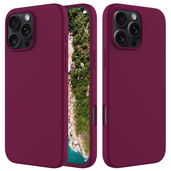 iPhone 16 Pro Phone Case - Softcase - Liquid Silicone Series - Burgundy