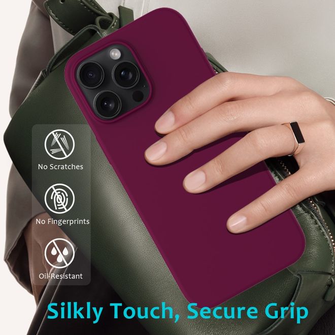 iPhone 16 Pro Phone Case - Softcase - Liquid Silicone Series - Burgundy