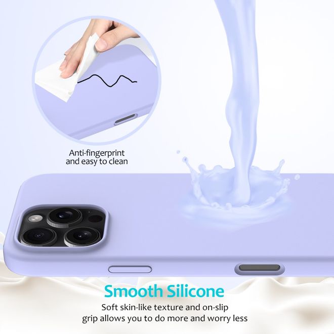 iPhone 16 Pro Handy Hülle - Softcase - Liquid Silicone Series - purpur
