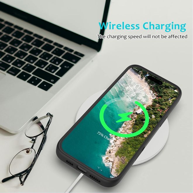 iPhone 16 Pro Handy Hülle - Softcase - Liquid Silicone Series - schwarz