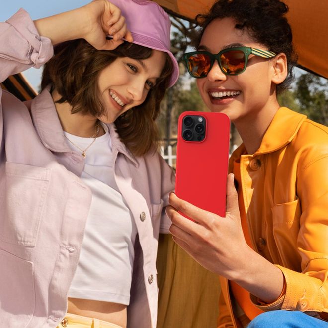 iPhone 16 Pro Handy Hülle - Softcase - Liquid Silicone Series - rot