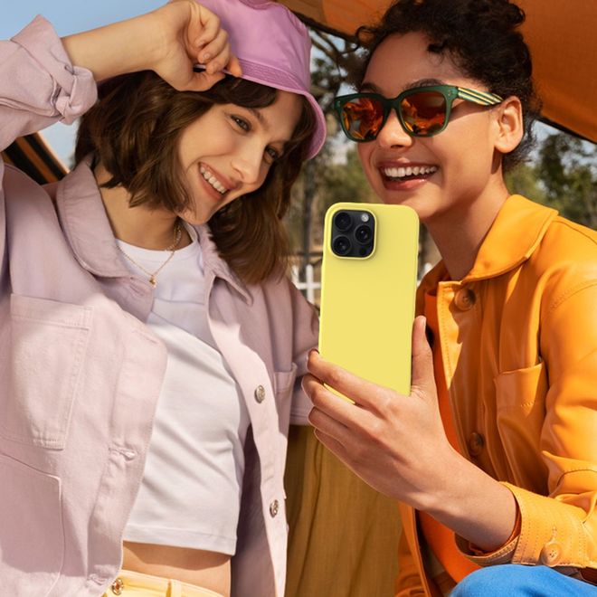 iPhone 16 Pro Handy Hülle - Softcase - Liquid Silicone Series - gelb