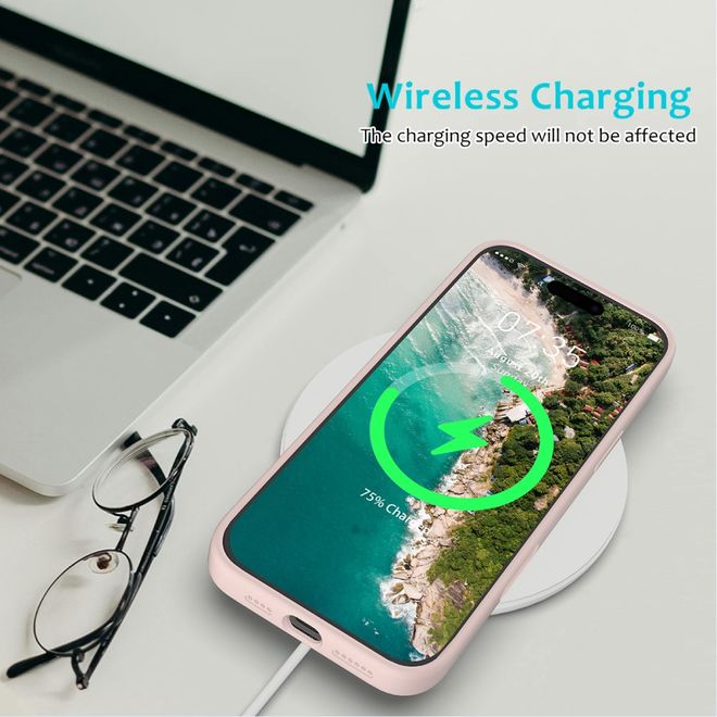 iPhone 16 Pro Handy Hülle - Softcase - Liquid Silicone Series - rosa