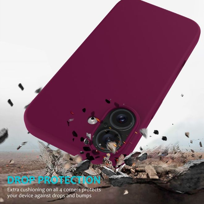 iPhone 16 Phone Case - Softcase - Liquid Silicone Series - Burgundy