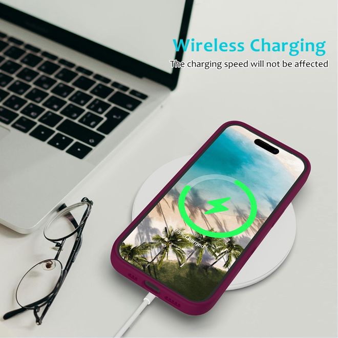 iPhone 16 Phone Case - Softcase - Liquid Silicone Series - Burgundy