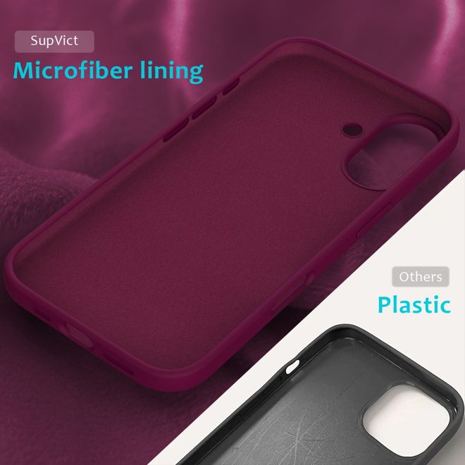 iPhone 16 Phone Case - Softcase - Liquid Silicone Series - Burgundy
