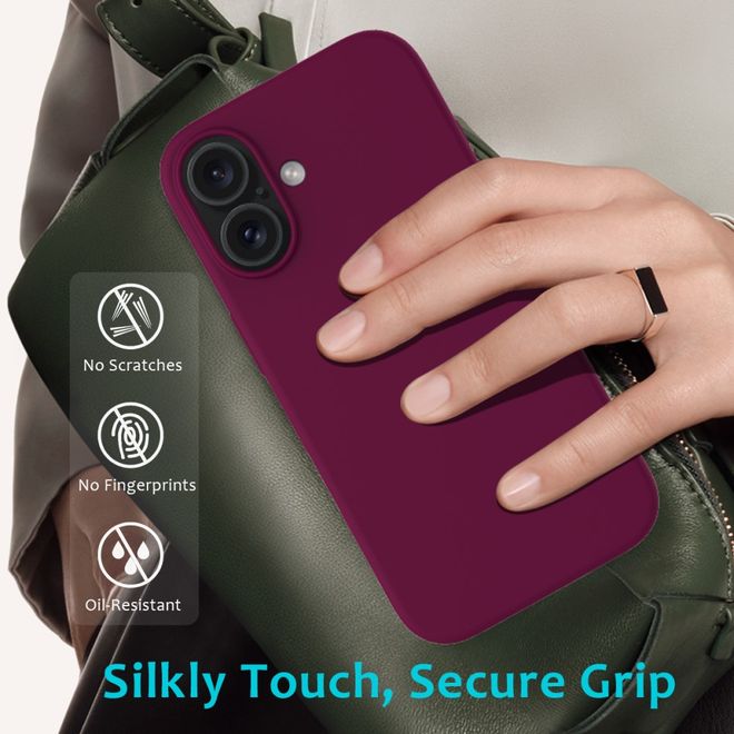 iPhone 16 Phone Case - Softcase - Liquid Silicone Series - Burgundy